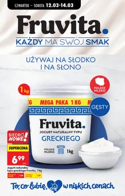 Jogurt naturalny typu greckiego promocja w Biedronka
