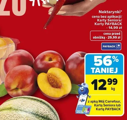 Nektarynki promocja w Carrefour