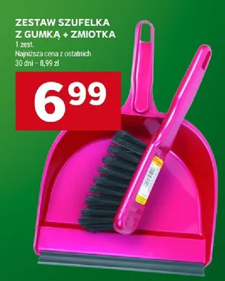 Zestaw szufelka z gumką + zmiotka promocja w Stokrotka