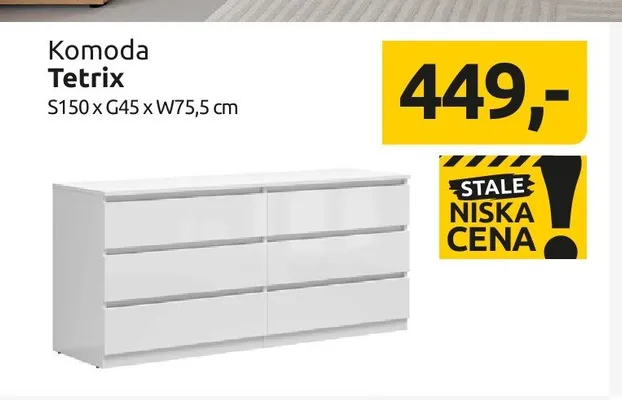 Komoda Tetrix promocja w Black Red White