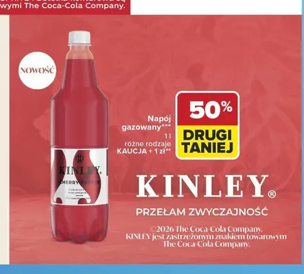 Napój gazowany Kinley Cherry Pepper promocja w Carrefour