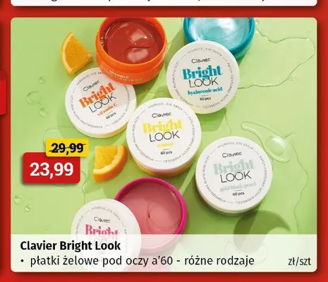 Płatki żelowe pod oczy Bright Look Clavier promocja w Drogeria Kosmyk