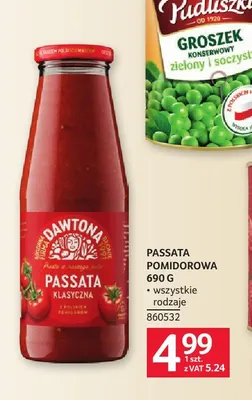 Passata pomidorowa Dawtona promocja w Selgros