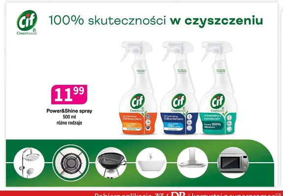 Power & Shine spray uniwersalny odtłuszczacz Cif promocja w Drogerie Polskie