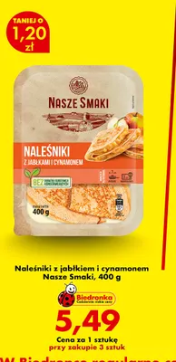 Naleśniki z jabłkiem i cynamonem Nasze Smaki promocja w Biedronka