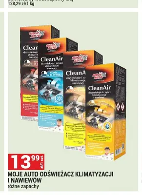 Odświeżacz klimatyzacji i nawiewów Moje Auto CleanAir promocja w Merkury Market
