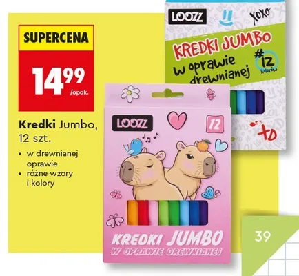 Kredki ołówkowe Jumbo LOOZZ promocja w Biedronka