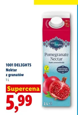 Nektar z granatów 1001 Delights promocja w Lidl