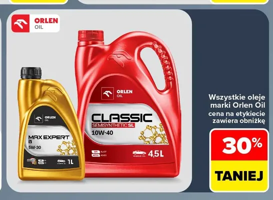 Olej silnikowy Orlen Oil Max Expert V 5W-30 promocja w Carrefour