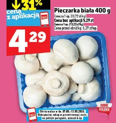 Pieczarka biała promocja w TOPAZ