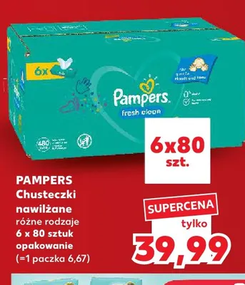 Chusteczki nawilżane Pampers 6-pak promocja w Kaufland