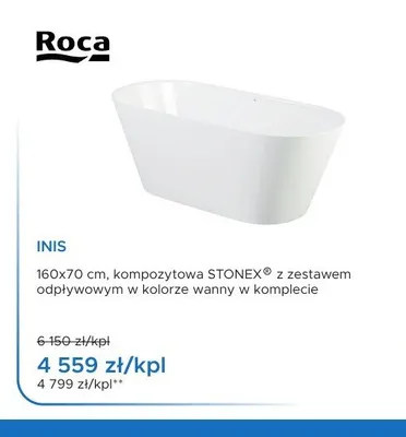 Wanna kompozytowa Roca Inis promocja w Blu Salony Łazienek