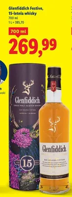 Whisky Glenfiddich Festive, 15-letnia promocja w Lidl