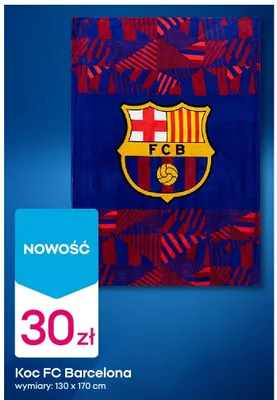 Koc FC Barcelona 140 x 170 cm promocja w Pepco