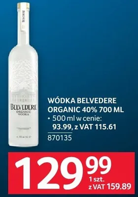 Wódka Belvedere Organic 40% 700ML promocja w Selgros