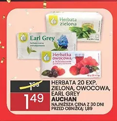 Herbata Earl Grey Auchan promocja w Wafelek