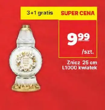 Znicz 25 cm L1000 kwiatek promocja w API Market