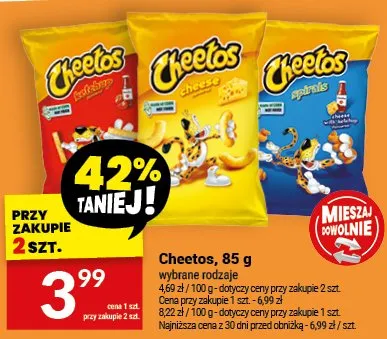Cheetos, 85g promocja w Twój Market