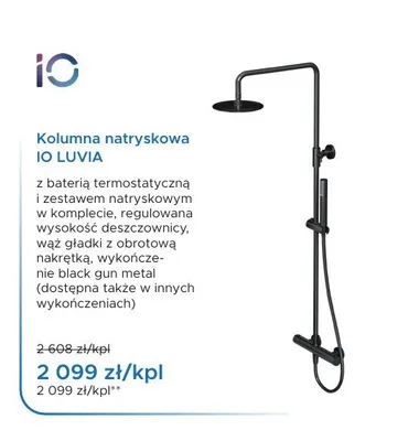 Kolumna natryskowa io Io Luvia promocja w Blu Salony Łazienek