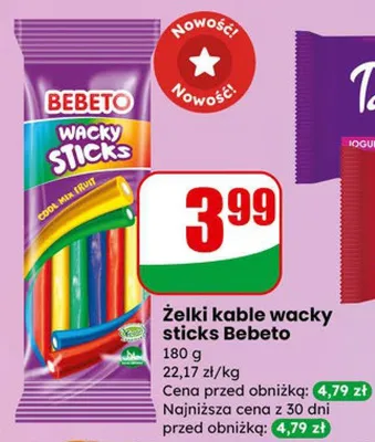 Żelki kable wacky sticks promocja w Dino
