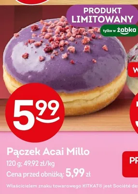 Pączek Acai Millo promocja w Żabka