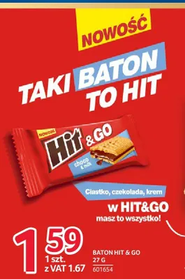 Baton Hit & Go choco & milk promocja w Selgros