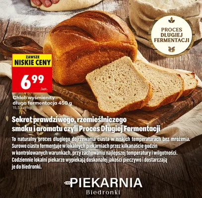 Chleb wyśmienity długa fermentacja Piekarnia Biedronki promocja w Biedronka