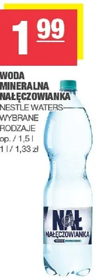 Woda mineralna nałęczowianka Nestle Waters wybrane rodzaje promocja w SPAR
