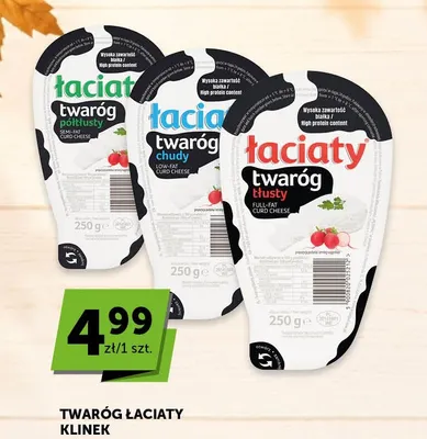 Twaróg Łaciaty klinek tłusty promocja w Groszek