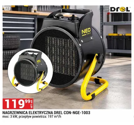 Nagrzewnica elektryczna Drel CON-NGE-1003 promocja w Merkury Market