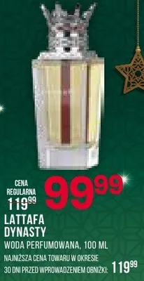 Woda perfumowana, lattafa dynasty, 100ml promocja w Drogerie Natura