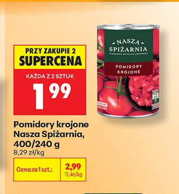 Pomidory krojone Nasza Spiżarnia promocja w Biedronka