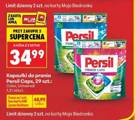 Kapsułki do prania Color Caps, 29szt. promocja w Biedronka