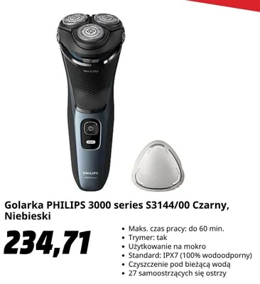 Golarka Philips 3000 Series promocja w Media Markt