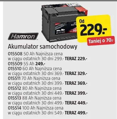Akumulator samochodowy 50 Ah promocja w Jula