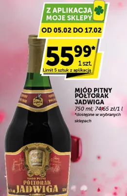 Miód pitny Półtorak Jadwiga promocja w ABC