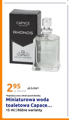 Miniaturowa woda toaletowa Capace Exclusive Rhonos promocja w Action