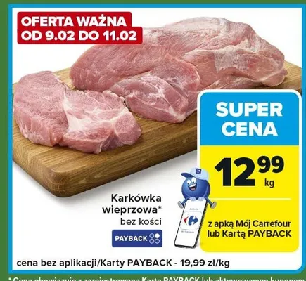 Karkówka wieprzowa bez kości promocja w Carrefour Express