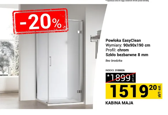 Kabina prysznicowa Maja promocja w Merkury Market