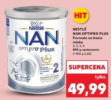 Formuła na bazie mleka Nan Optipro Plus promocja w Kaufland