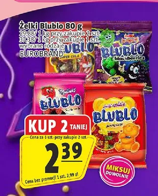Żelki Blublo blackberries Eurobrand promocja w Prim Market