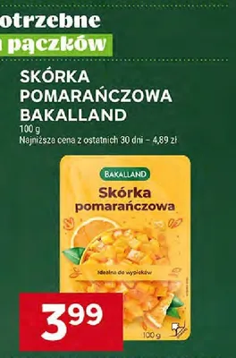Skórka pomarańczowa Bakalland 100g promocja w Stokrotka