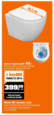 Miska WC wirowa Lazio promocja w OBI