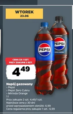 Napój gazowany Mirinda Orange promocja w Netto