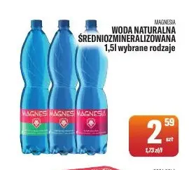 Woda naturalna średniozmineralizowana Magnesia promocja w Tomi Markt