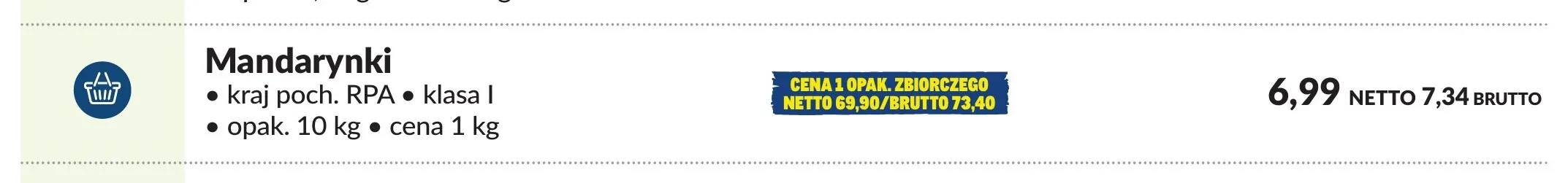 Mandarynki promocja w Makro