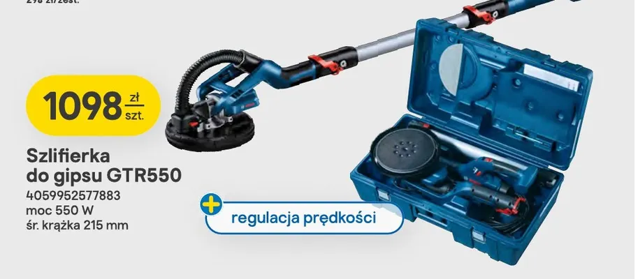 Szlifierka do gipsu GTR550 Bosch promocja w Castorama