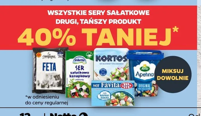 Ser sałatkowy Kortos promocja w Netto