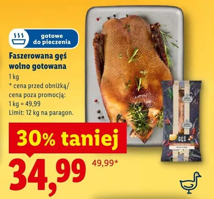 Faszerowana gęś wolno gotowana promocja w Lidl