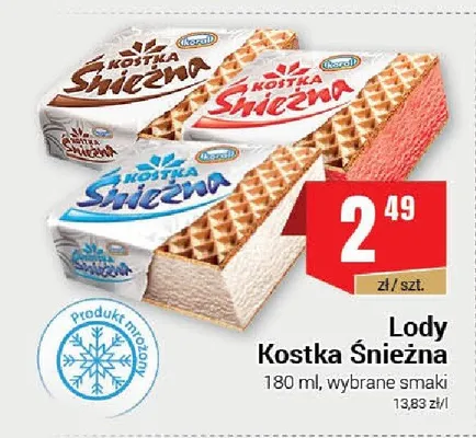 Lody Kostka Śnieżna śmietankowe Koral promocja w Premium Nasz Sklep